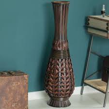 Tall Bamboo Brown Antique Trumpet Style