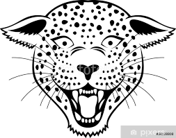 Wall Mural Leopard Head Icon Pixers