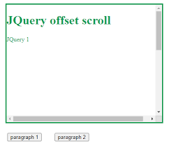 jquery offset scroll how to use