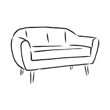 Sofa Outline Icon Couch Silhouette