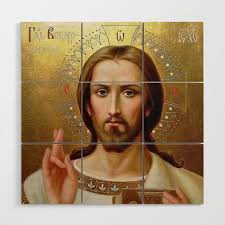 Christ Icon Wood Wall Art By