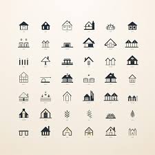 Set Of Colorful Houses Icons Vector