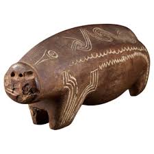 Massim People S Wooden Charm Pig