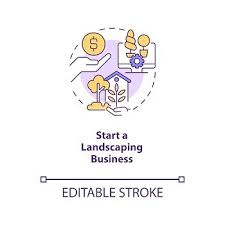 Start Landscaping Business Concept Icon
