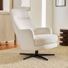 Viv High Back Swivel Chair West Elm