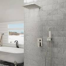 Spray Square Shower Faucet Set 1 8 Gpm