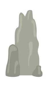 Mountains Flat Icon High Rock Stones
