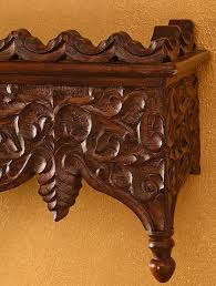 Hand Carved Wooden Wall Bracket