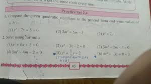 Compare The Given Quadratic Equations