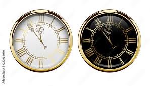 Vintage Luxury Golden Wall Clock With