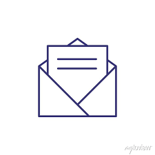 Message Line Icon Open Envelope With