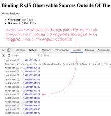 binding rxjs observable sources outside