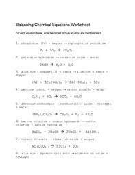 Balancing Equations 31