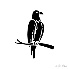 Eagle Black Glyph Icon Dangerous Bird