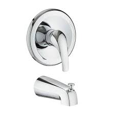 Garden Single Handle Wall Mount Bathtub Faucet In Chrome Valve Included