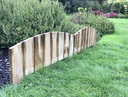 Lawn Wooden Garden Edging Curved Two