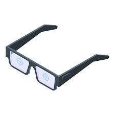 Smart Glasses Icon Isometric Vector