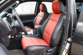 Red Vinyl Custom Made Front Seat Covers