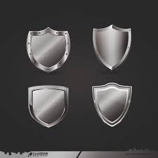 Silver Shield Isolated Vector Design