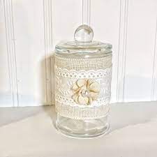 Decorative Glass Jar With Lid Small