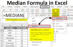 Median In Excel Formula Example