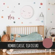 Baby Wall Sticker Full Moon With Stars