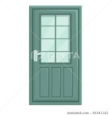 Glass Door Icon Cartoon Vector House