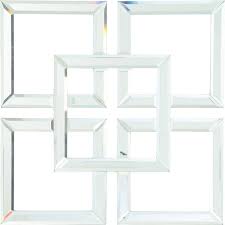 Geometric Glass Mirrored Wall Decor