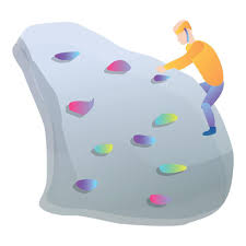 Rock Climbing Wall Icon Cartoon Style