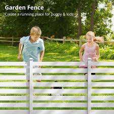 Ares 38 In X 46 In White Garden Fence W Post And No Dig Steel Cone Anchor Recycled Plastic Privacy Fence Panel 4 Pack