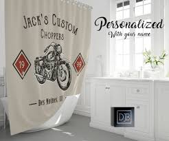 Personalized Motorcycle Shower Curtain