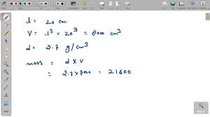 Solved A Cube Of Aluminum Is 20 Cm On