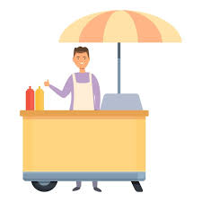 Umbrella Hot Dog Er Icon Cartoon