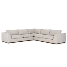 Grey Upholstered 3 Piece Sectional Sofa