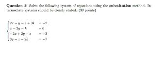 Equations Using The Substitution Method