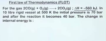 First Law Of Thermodynamics Flot For