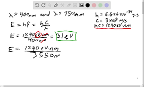 energy range in joules and ev