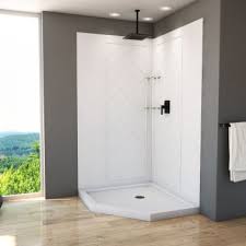 Neo Angle Shower Base And Qwall 4 Wall Kit