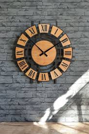 Large Wooden Wall Clock Industrial