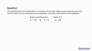 Third Degree Polynomial Equation