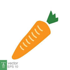 Carrot Icon Orange Fresh Carrots