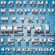 100 000 Metal Letters Vector Images
