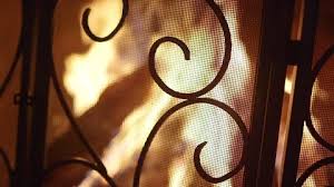 Family Fireplace Stock Footage