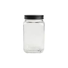 T G Square Glass Jar