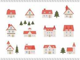 Free Vectors Set Of Nordic Style Houses