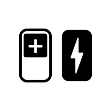 Electric Battery Line Icon Electricity
