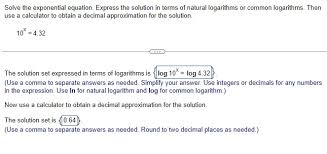 Solved Solve The Exponential Equation