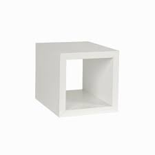 Small Square White Display Cube Apex