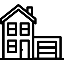 House With Garage Free Buildings Icons