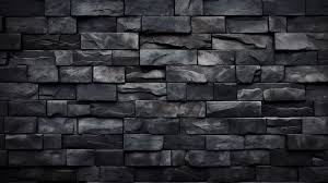 Black Stone Background Brick Wall